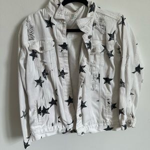 distressed jean star jacket